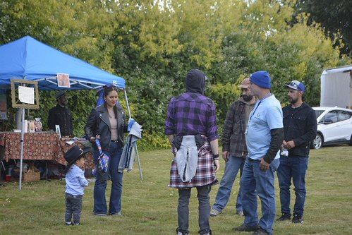 Visitors exploring festival booths