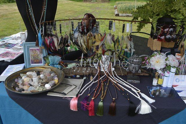 Jewellery and accessories displayed at a past festival